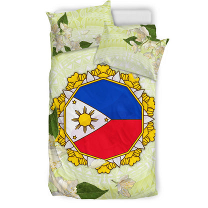 Philippines Filipino Bedding Set Filipino Sun And Jasmine Flowers