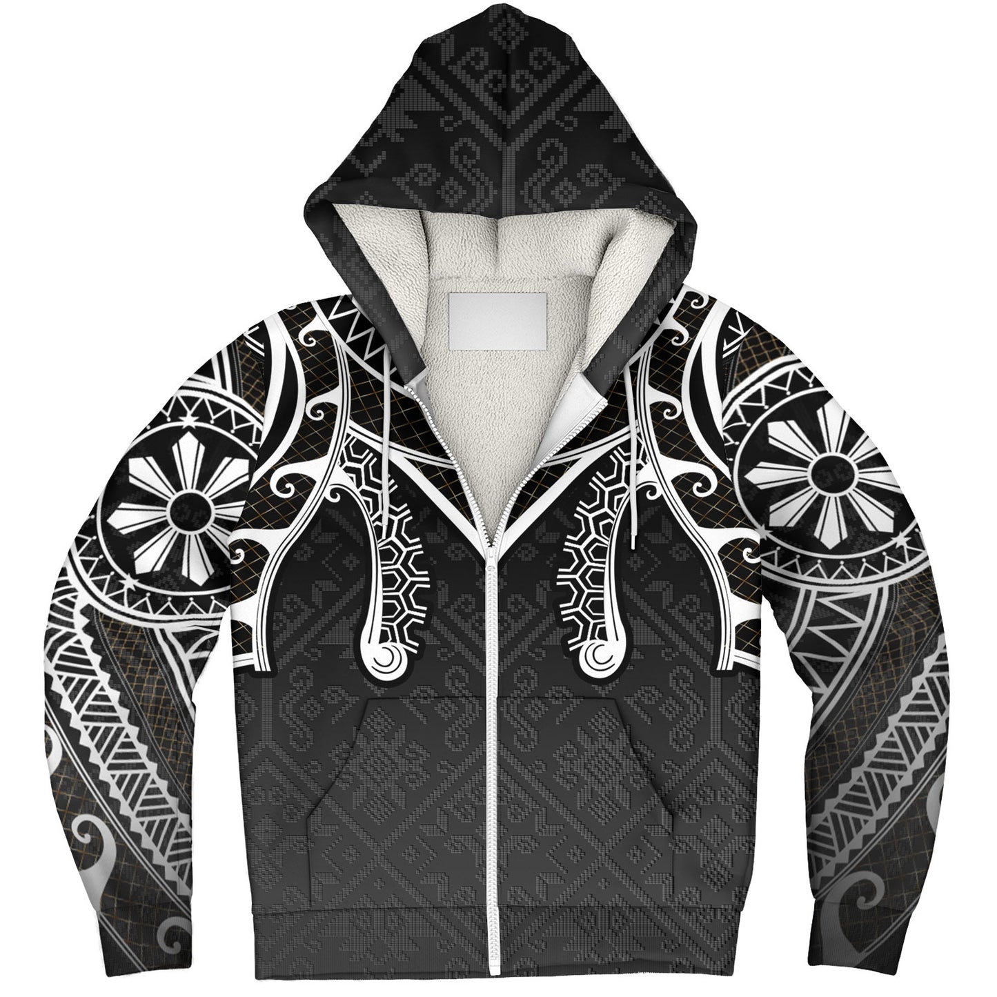 Philippines Filipinos Sherpa Hoodie Filipino National Tribal Patterns Style