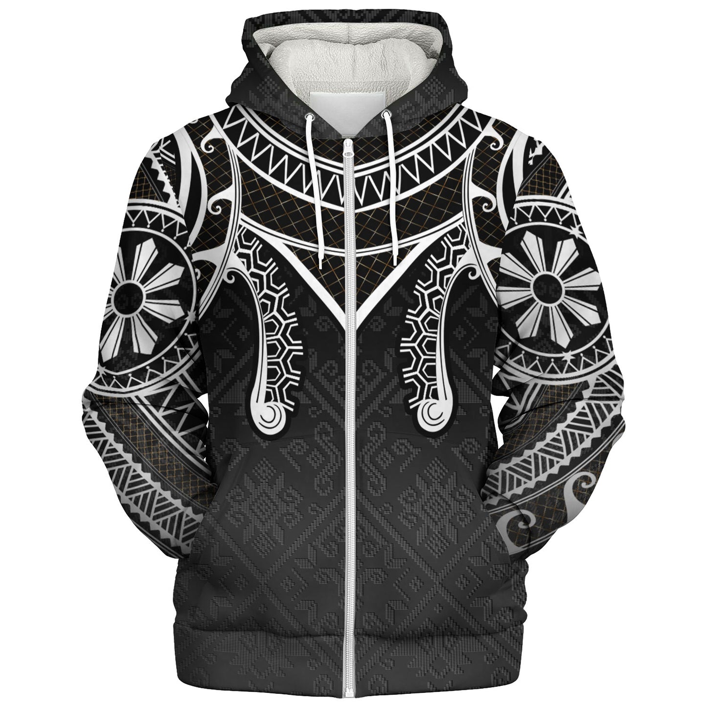 Philippines Filipinos Sherpa Hoodie Filipino National Tribal Patterns Style