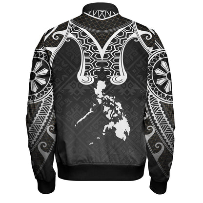 Philippines Filipinos Bomber Jacket Filipino National Tribal Patterns Style