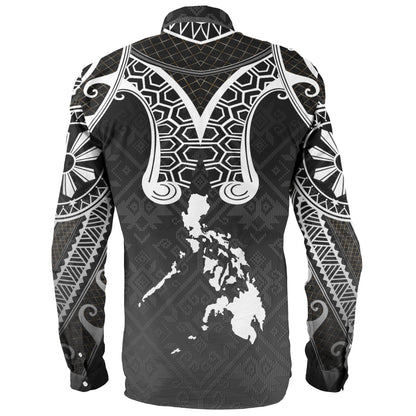 Philippines Filipinos Long Sleeve Shirt Filipino National Tribal Patterns Style