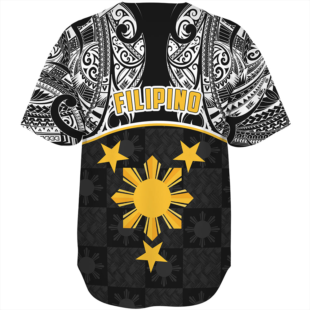 Philippines Filipinos Baseball Shirt Tribal Polynesian Demodern Style
