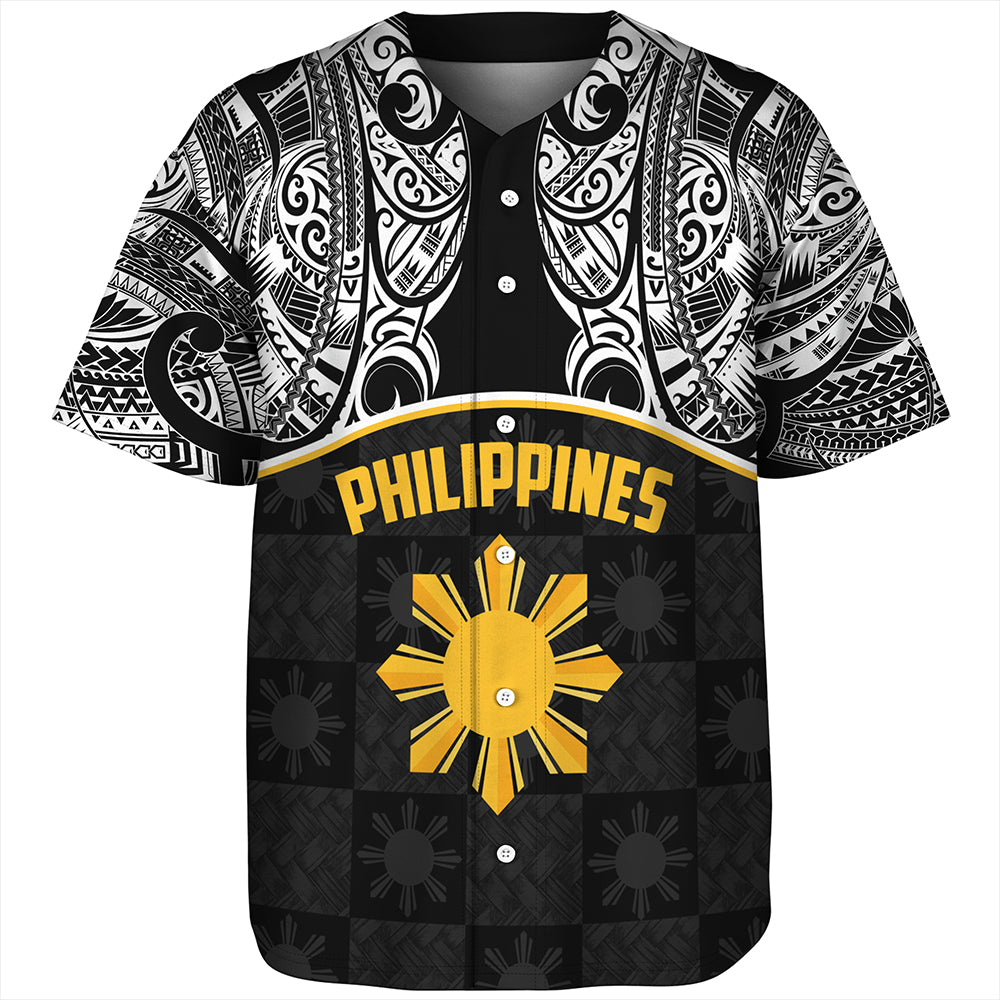 Philippines Filipinos Baseball Shirt Tribal Polynesian Demodern Style