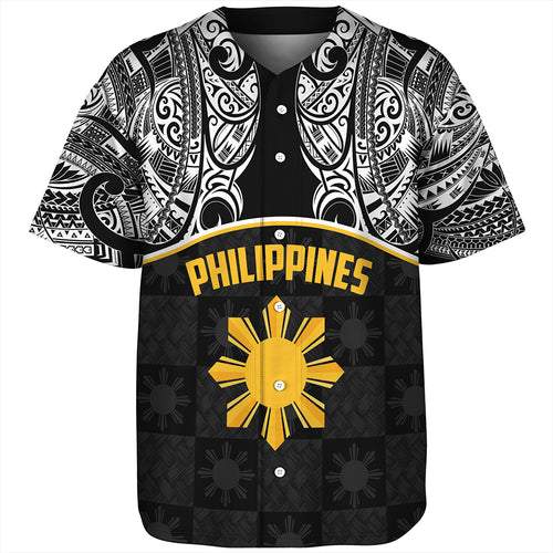 Philippines Filipinos Baseball Shirt Tribal Polynesian Demodern Style
