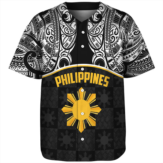 Philippines Filipinos Baseball Shirt Tribal Polynesian Demodern Style