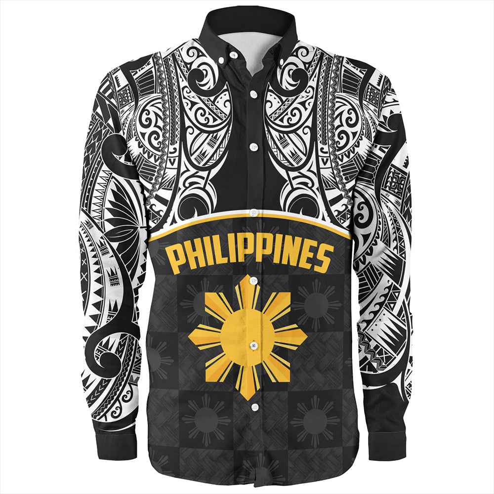 Philippines Filipinos Long Sleeve Shirt Tribal Polynesian Demodern Style
