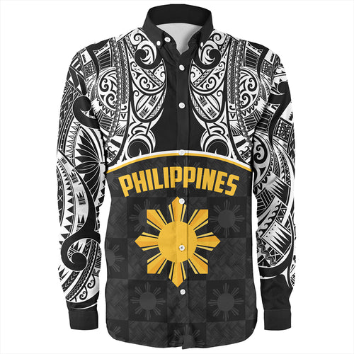 Philippines Filipinos Long Sleeve Shirt Tribal Polynesian Demodern Style
