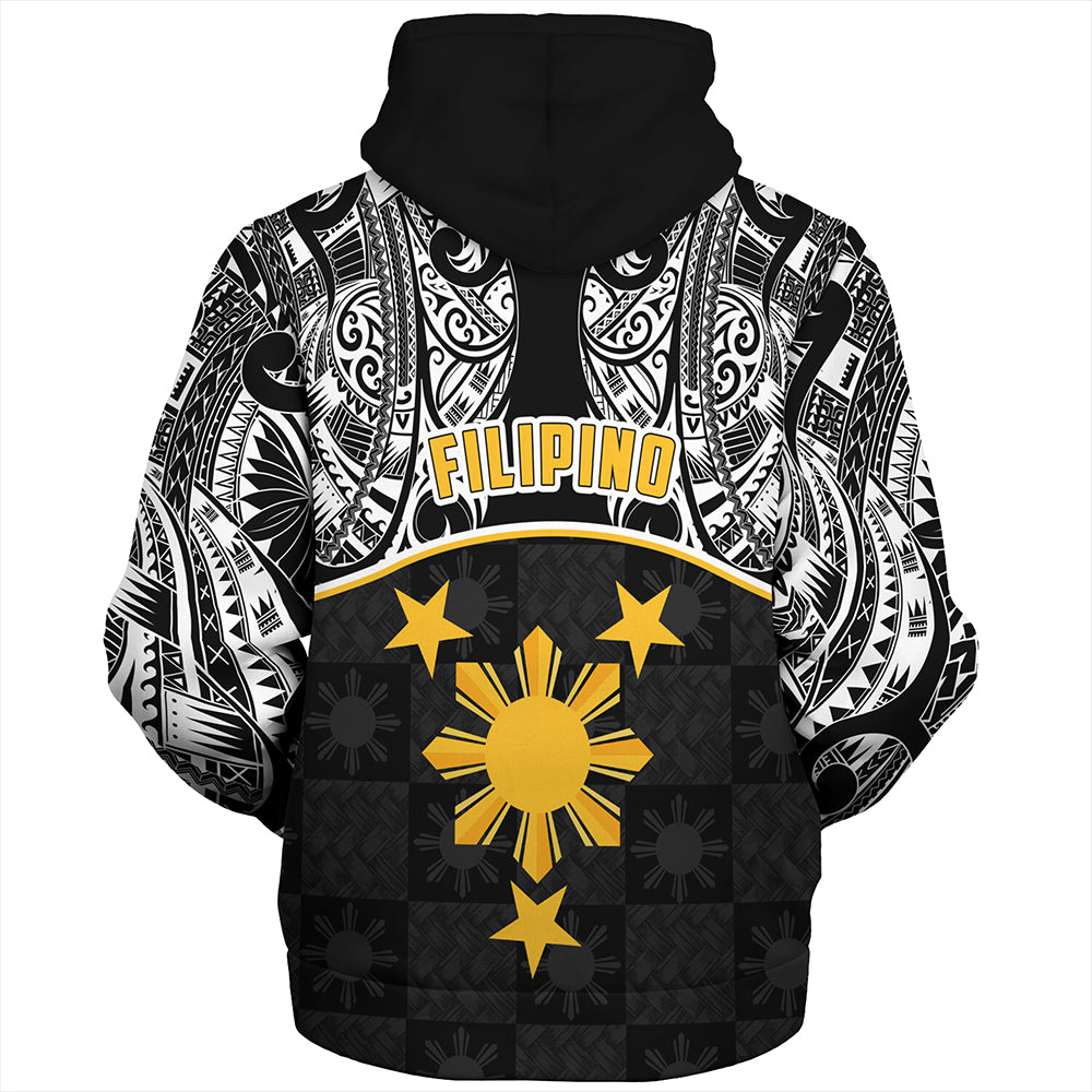 Philippines Filipinos Sherpa Hoodie Tribal Polynesian Demodern Style