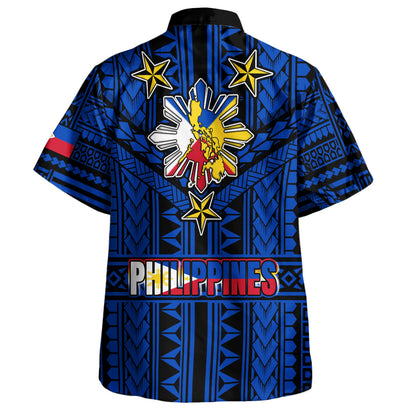 Philippines Hawaiian Shirt - Filipino Sun And Stars Tribal Tattoo Patterns Style