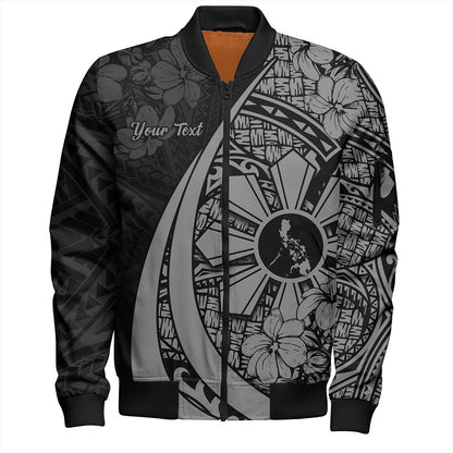 Philippines Filipinos Bomber Jacket Custom National Sampaguita Flower Symbols Style