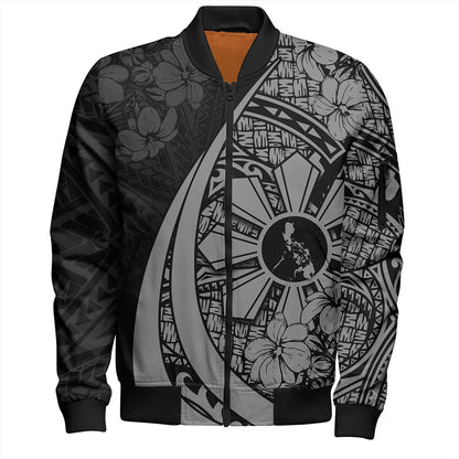 Philippines Filipinos Bomber Jacket Custom National Sampaguita Flower Symbols Style