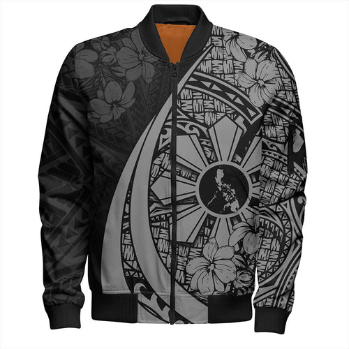 Philippines Filipinos Bomber Jacket Custom National Sampaguita Flower Symbols Style