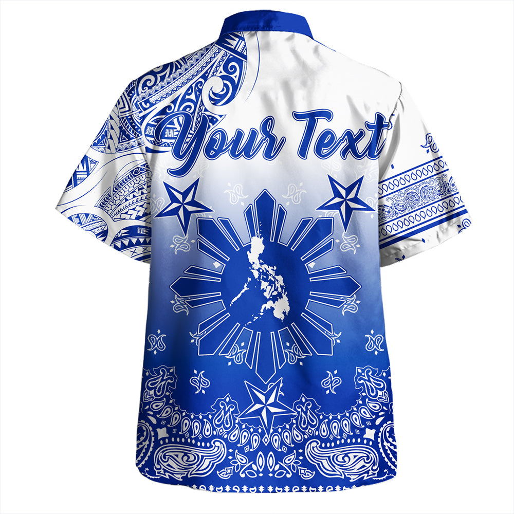 Philippines Hawaiian Shirt Lauhala Half Concept Black