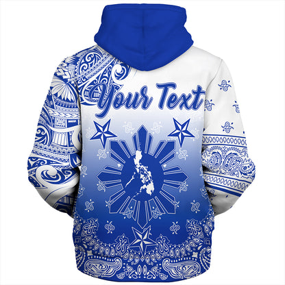 Philippines Sherpa Hoodie Custom Pattern With Paisley Style