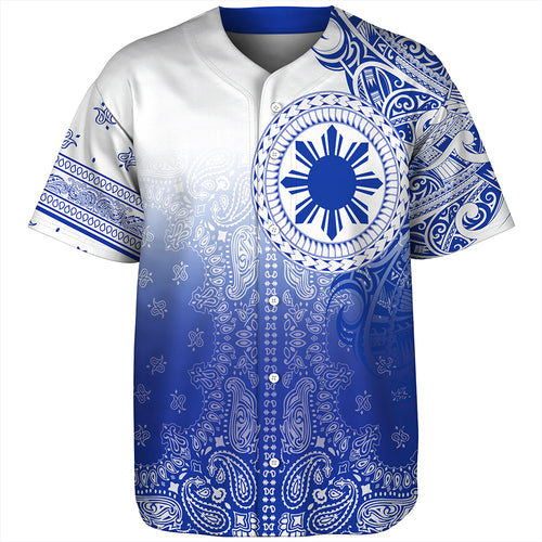Philippines Baseball Shirt Custom Pattern With Paisley Style