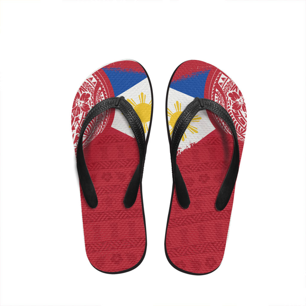 Philipines Filipinos Flip Flog Polynesian Flag With Coat Of Arm