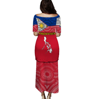 Philippines Puletasi - Philippines Map And Flag Color Style