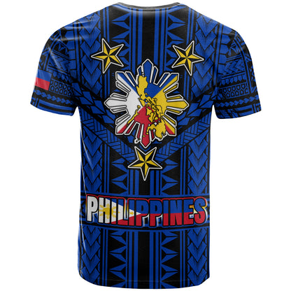 Philippines T-Shirt - Filipino Sun And Stars Tribal Tattoo Patterns Style