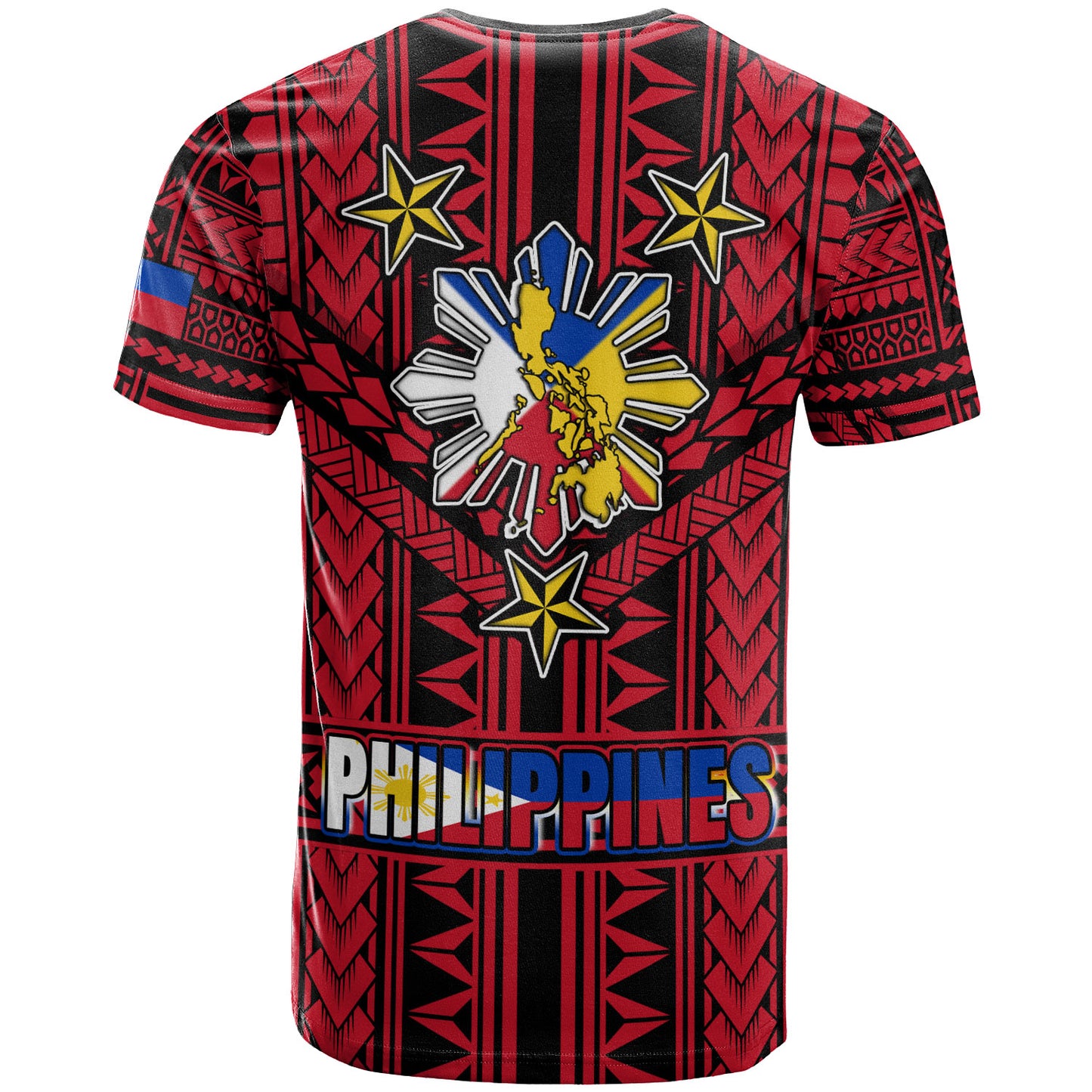 Philippines T-Shirt - Filipino Sun And Stars Tribal Tattoo Patterns Style