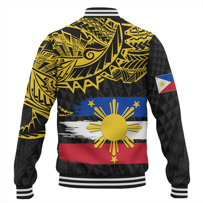 Philippines Filipinos Baseball Jacket Tribal Polynesian Grunge Flag