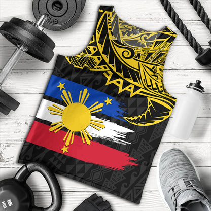 Philippines Filipinos Tank Top Tribal Polynesian Grunge Flag