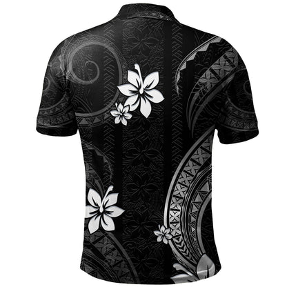 Philippines Filipinos Polo Shirt Philippines White Hibiscus Flowers Tribal Pattern