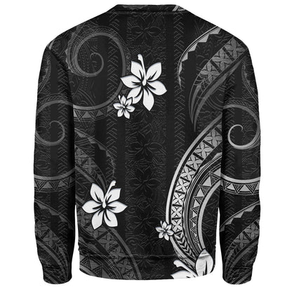 Philippines Filipinos Sweatshirt Philippines White Hibiscus Flowers Tribal Pattern