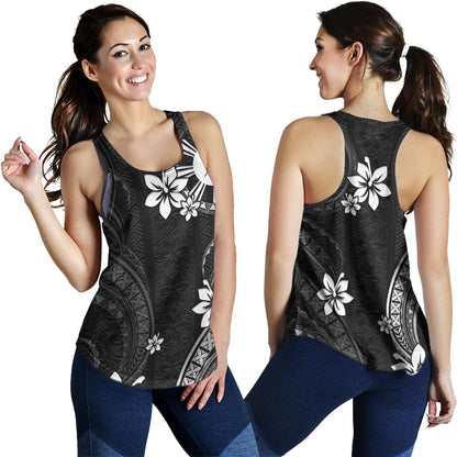 Philippines Filipinos Women Tank Philippines White Hibiscus Flowers Tribal Pattern