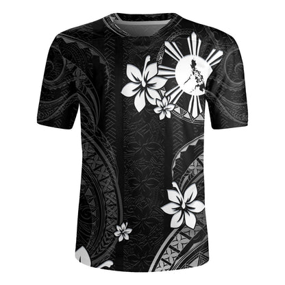 Philippines Filipinos Rugby Jersey Philippines White Hibiscus Flowers Tribal Pattern