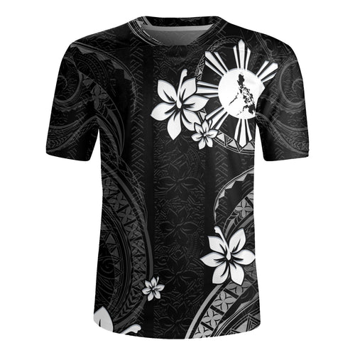 Philippines Filipinos Rugby Jersey Philippines White Hibiscus Flowers Tribal Pattern
