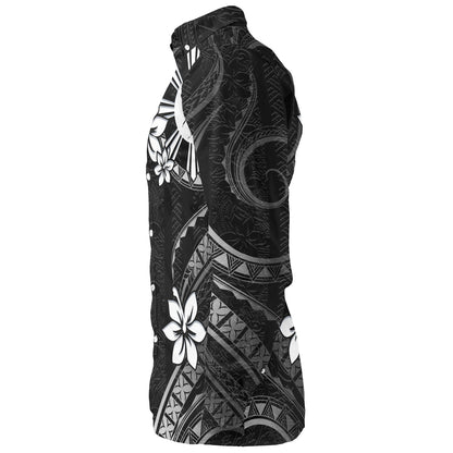 Philippines Filipinos Long Sleeve Shirt Philippines White Hibiscus Flowers Tribal Pattern