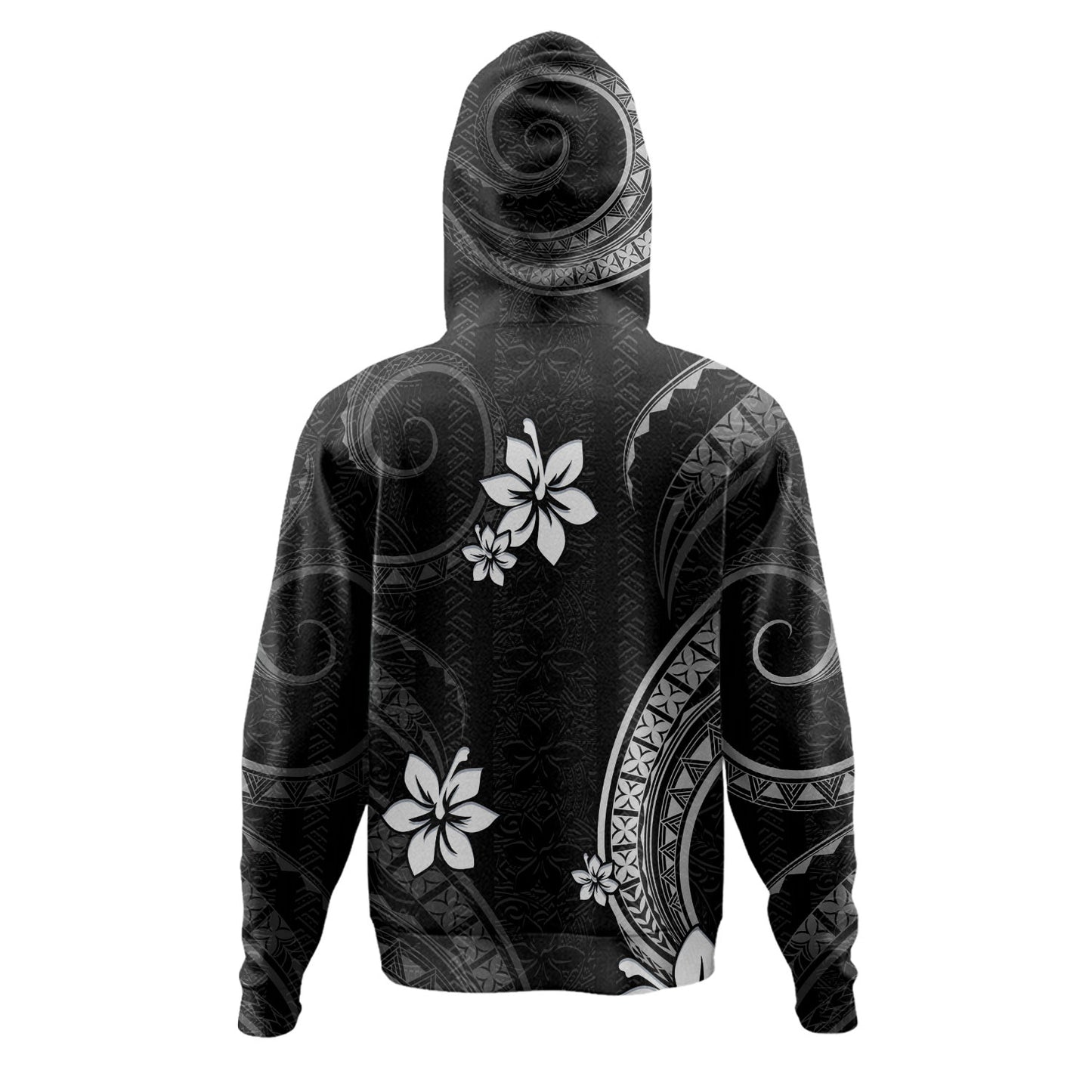 Philippines Filipinos Hoodie Philippines White Hibiscus Flowers Tribal Pattern