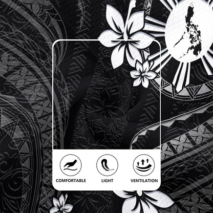 Philippines Filipinos Rugby Jersey Philippines White Hibiscus Flowers Tribal Pattern