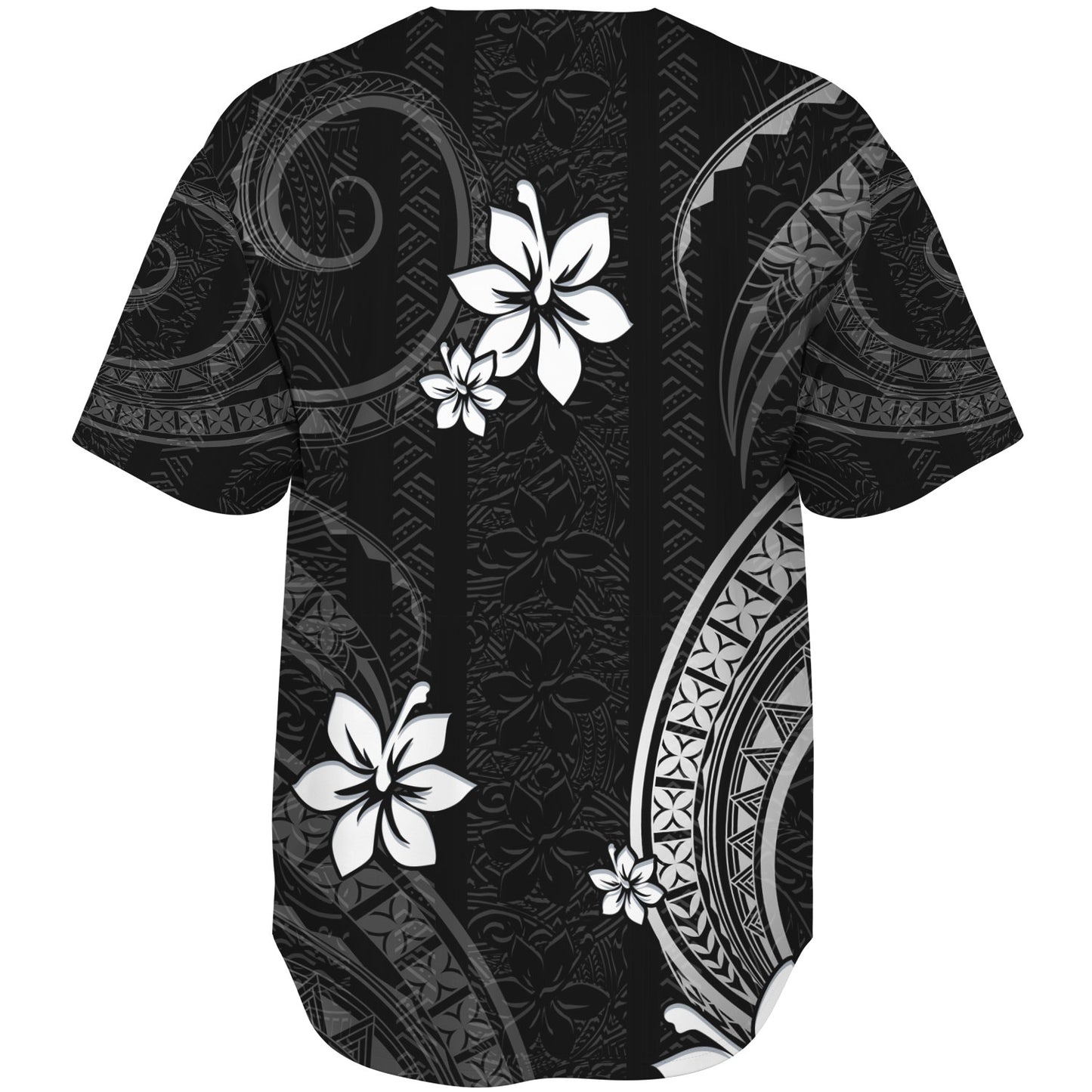 Philippines Filipinos Baseball Shirt Philippines White Hibiscus Flowers Tribal Pattern