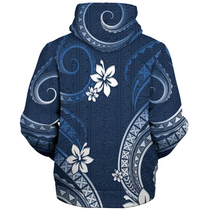 Philippines Filipinos Sherpa Hoodie Philippines White Hibiscus Flowers Tribal Pattern