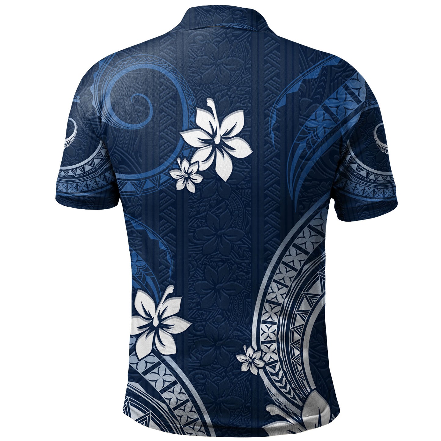Philippines Filipinos Polo Shirt Philippines White Hibiscus Flowers Tribal Pattern