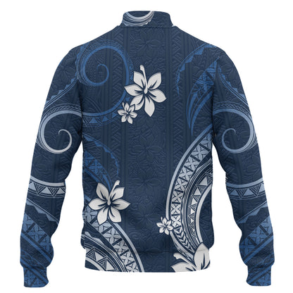 Philippines Filipinos Baseball Jacket Philippines White Hibiscus Flowers Tribal Pattern