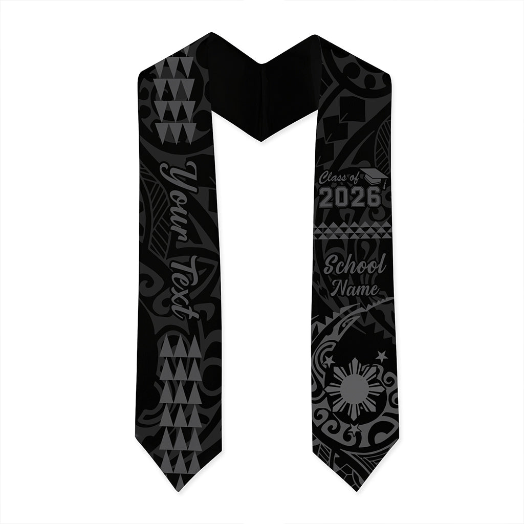 Philippines Filipinos Graduation Stole Custom Class 2026 Sun Star Kakau Style