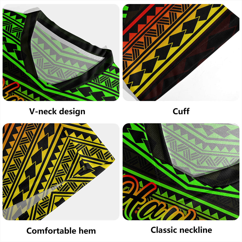 Hawaii Rugby Jersey Polynesian Pattern With Map And Coat Of Arms
