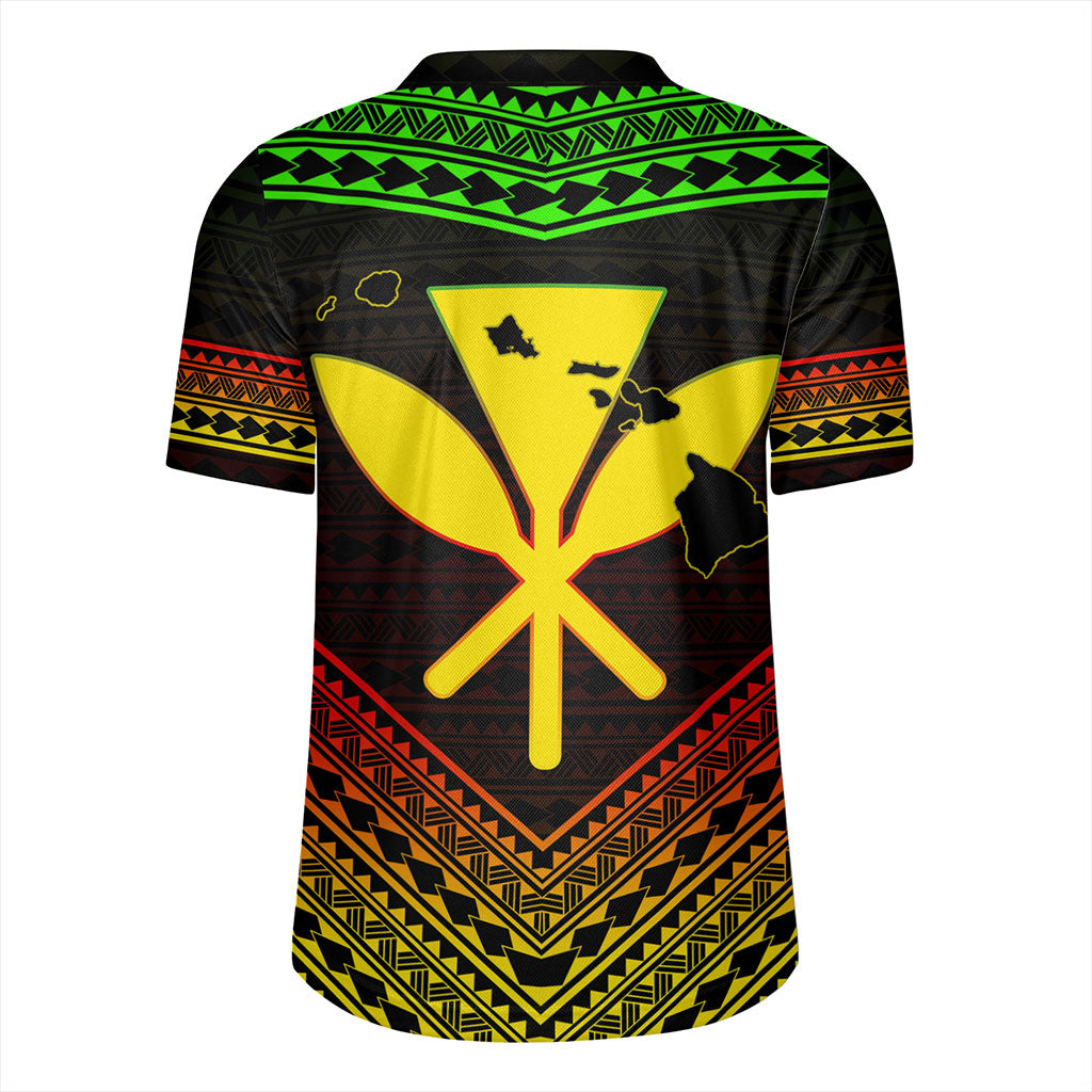 Hawaii Rugby Jersey Polynesian Pattern With Map And Coat Of Arms