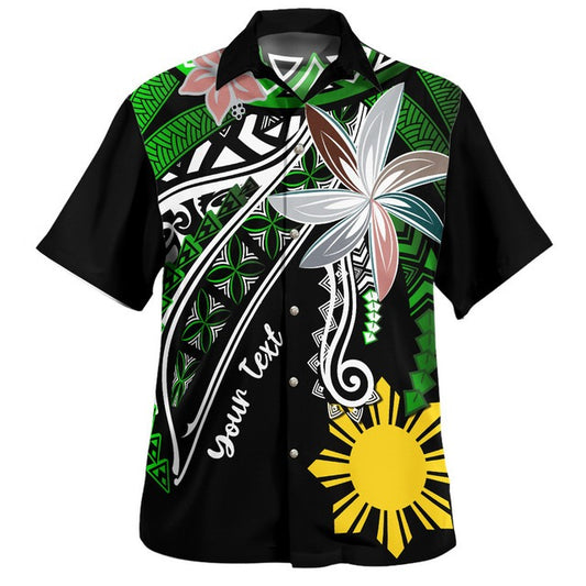 Philippines Filipinos Hawaiian Shirt Custom Personalised Fanciful Forest Green