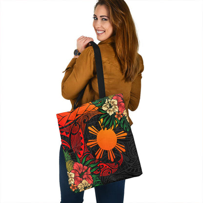 Philippines Filipino Tote Bag Polynesian Turtle Tropical