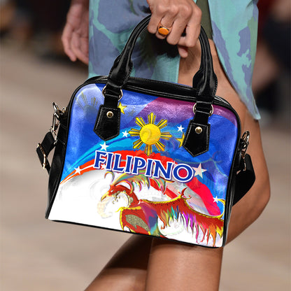 Philippines Filipinos Shoulder Handbag Sarimanok Maranao With Filipino Flag Design