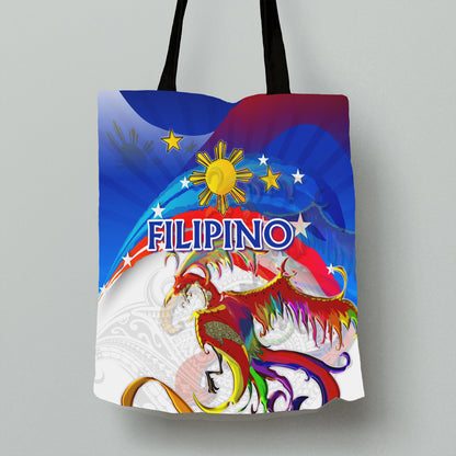 Philippines Filipino Tote Bags Sarimanok Maranao With Filipino Flag Design