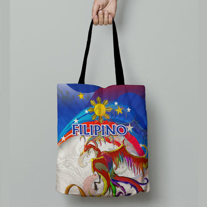 Philippines Filipino Tote Bags Sarimanok Maranao With Filipino Flag Design