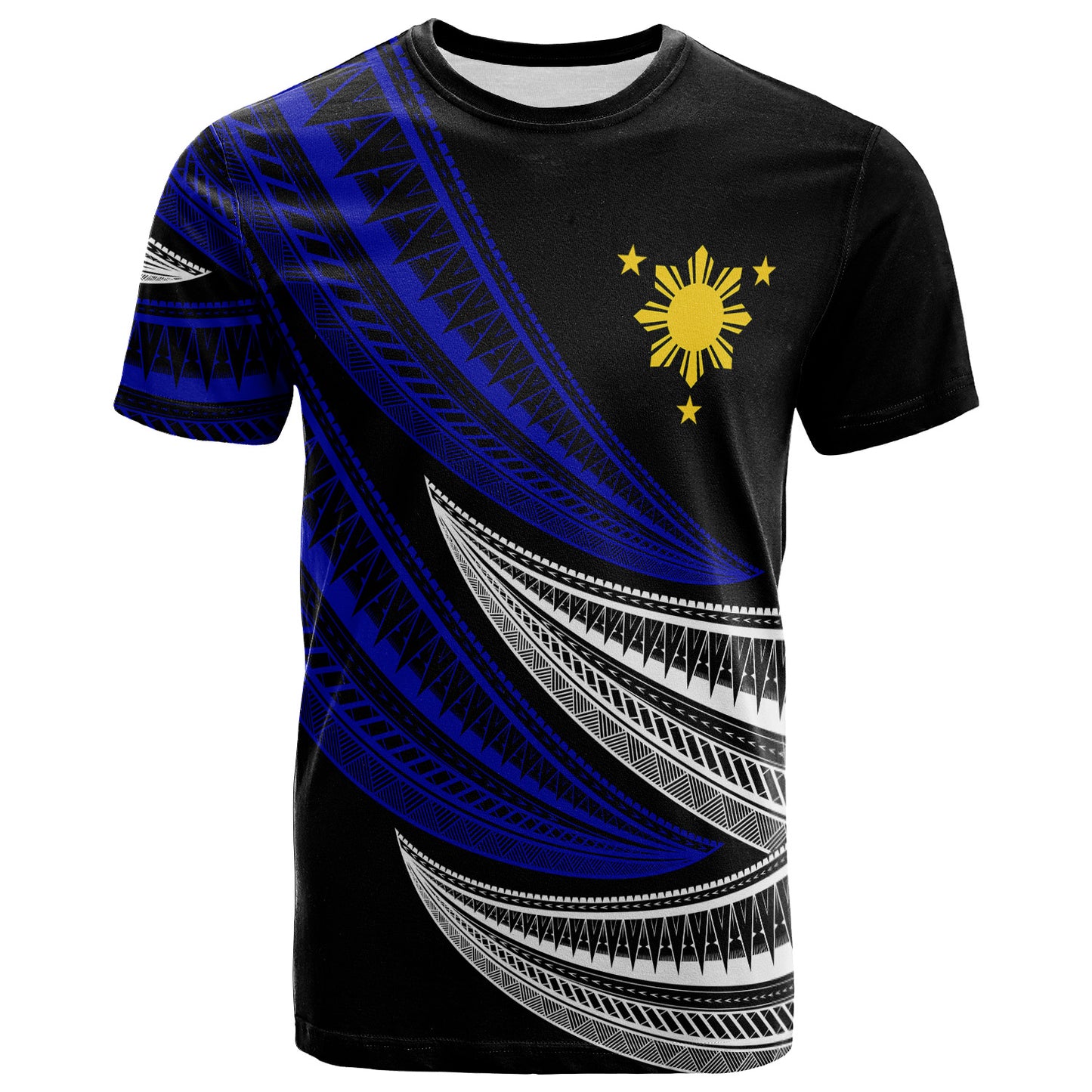 Philippines Filipinos Custom Personalised T-shirt - Wave Pattern Alternating