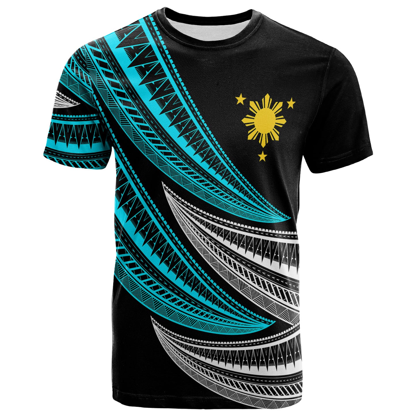 Philippines Filipinos Custom Personalised T-shirt - Wave Pattern Alternating