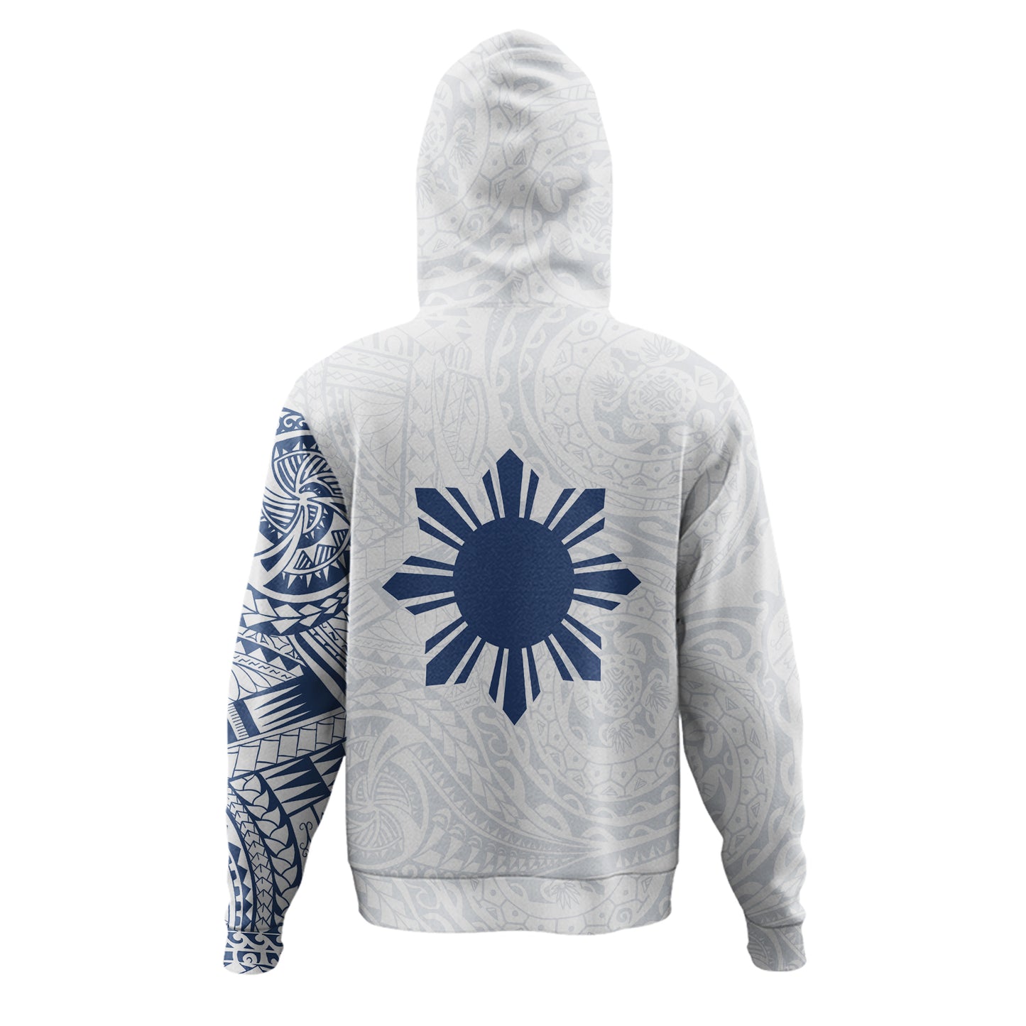 Philippines Filipinos Polynesian Tattoo Style Hoodie White