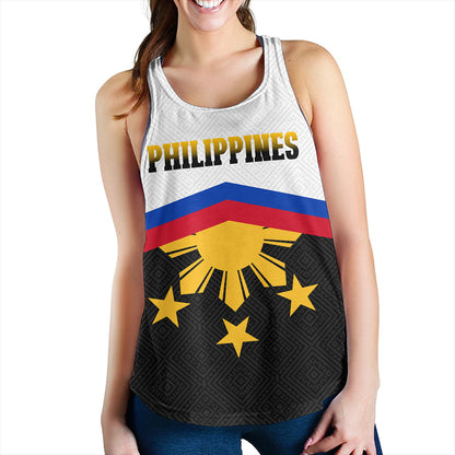 Philippines Filipinos Women Tank Sport Style Pattern Yakan Fabric