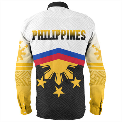 Philippines Filipinos Long Sleeve Shirt Sport Style Pattern Yakan Fabric